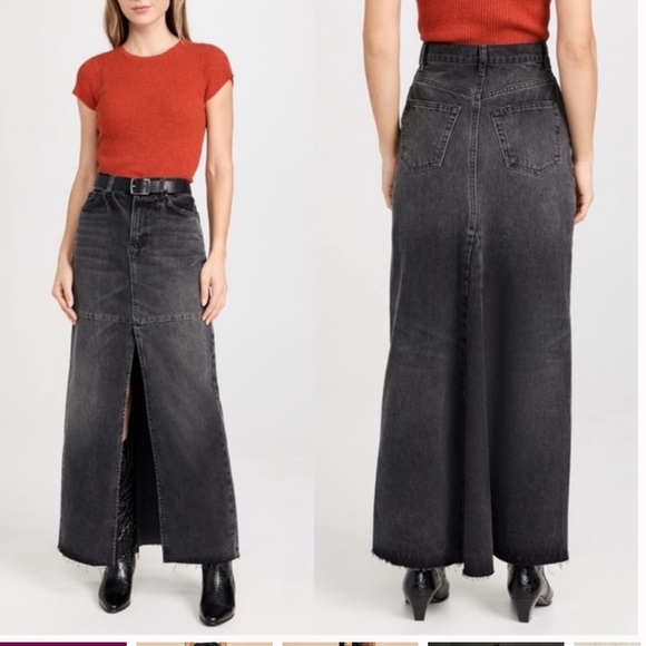 Reformation Tazz Paneled Organic Denim Skirt - Picture 9 of 10